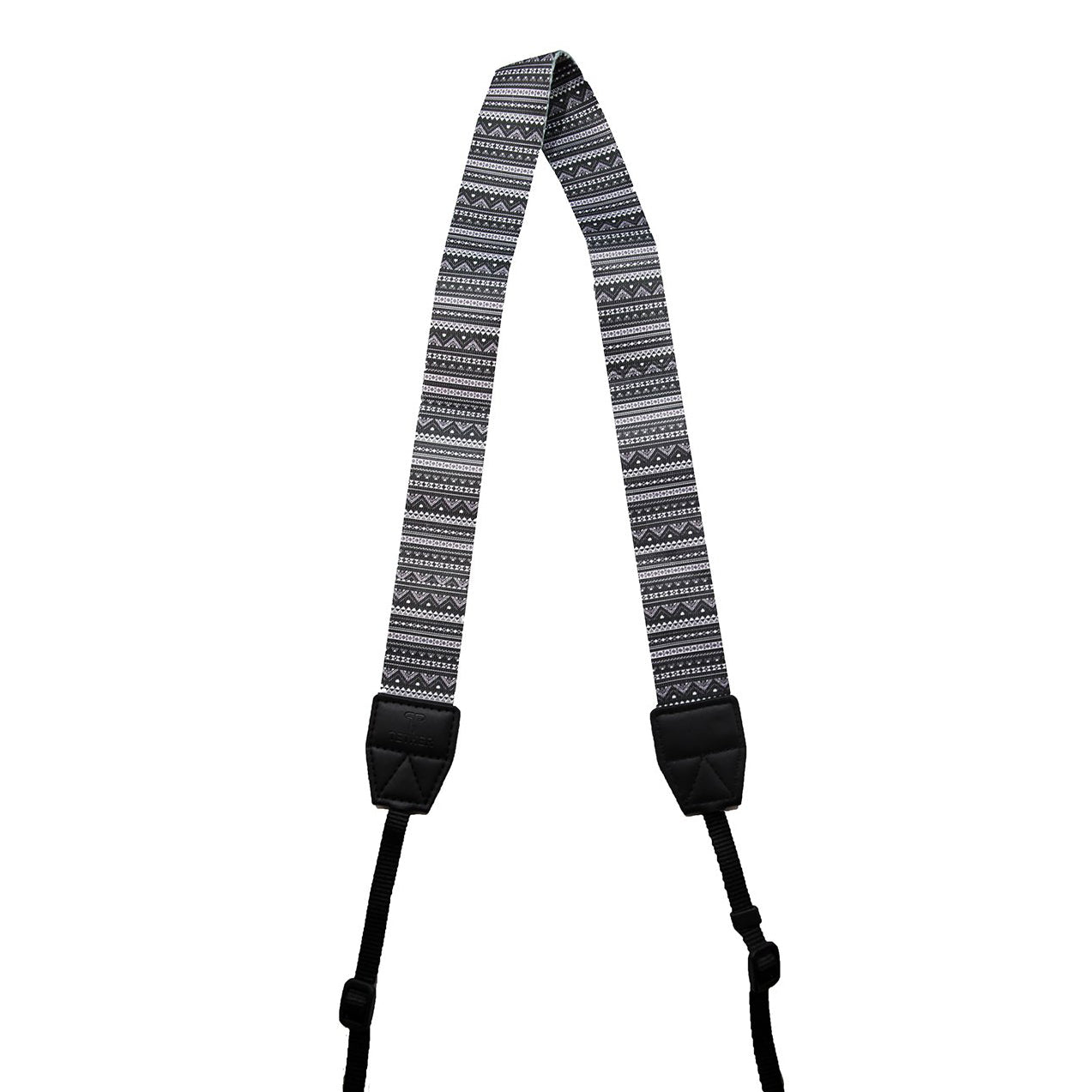 aztec geometric black and white camera strap for DSLR SLR camera, tether straps
