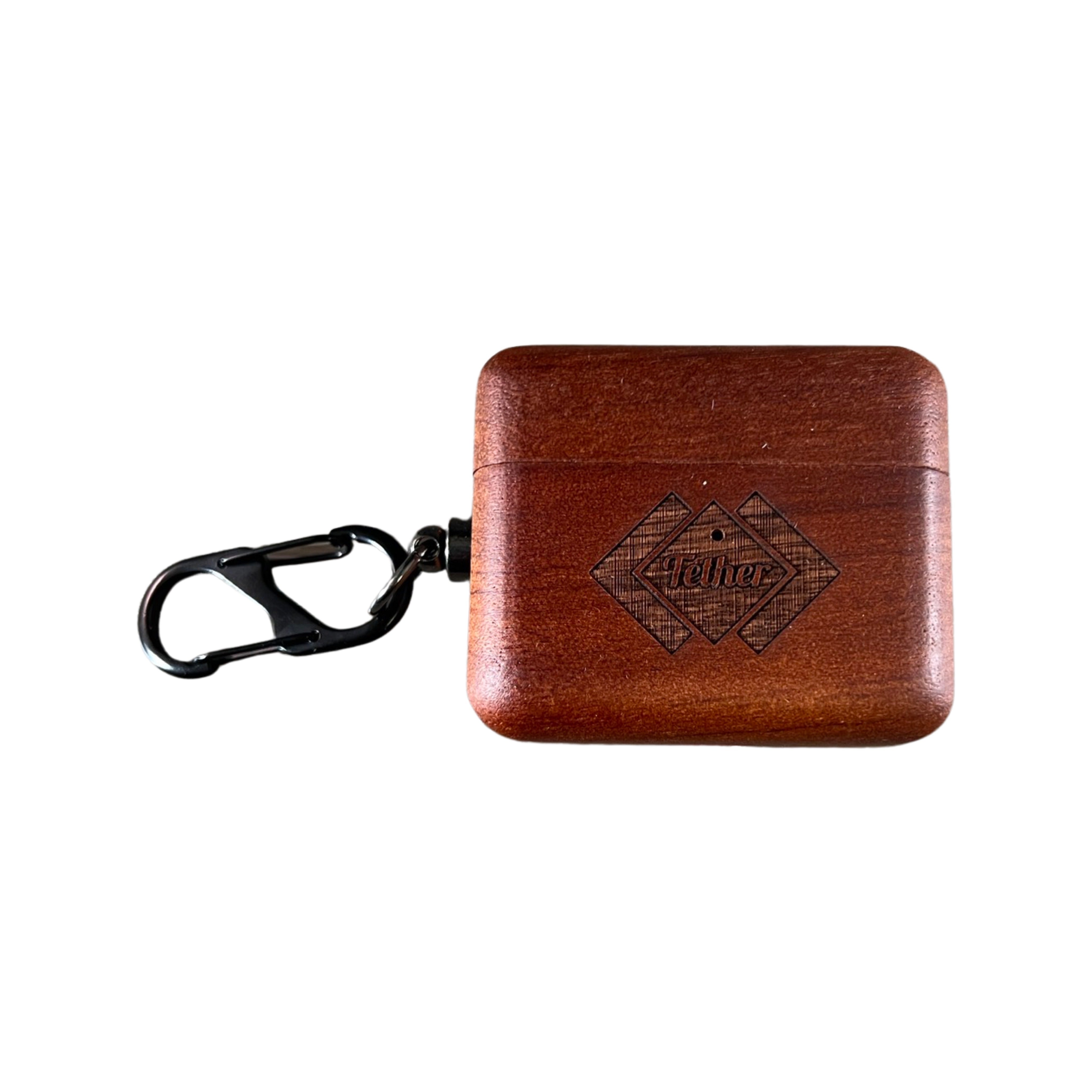 Cherry wood airpod case