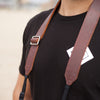 The Overlap Leather Camera Strap - Brown