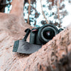 The Crossbody Leather Camera Strap - Steel Grey