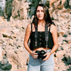 The Overlap Leather Camera Strap - Black