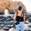 The Overlap Leather Camera Strap - Black