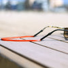 The Slim Leather Sunglass Strap - Red