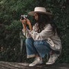 The Overlap Leather Camera Strap - Black