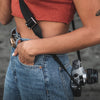 The Overlap Leather Camera Strap - Black
