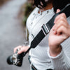 The Overlap Leather Camera Strap - Black
