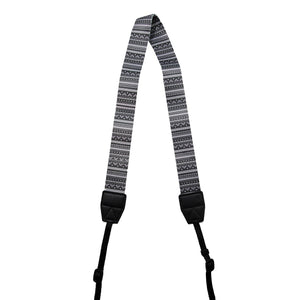 aztec geometric black and white camera strap for DSLR SLR camera, tether straps 