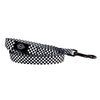 stylish dog collar leash set, checkerboard design dog collar, checker black and white dog collar and leash, tether straps, dog collar and leash, unique dog collar and leash, tether straps