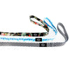 stylish dog collar leash set, checkerboard design dog collar, checker black and white dog collar and leash, tether straps, dog collar and leash, unique dog collar and leash, tether straps