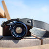Leather Wrist Camera Strap - Grey